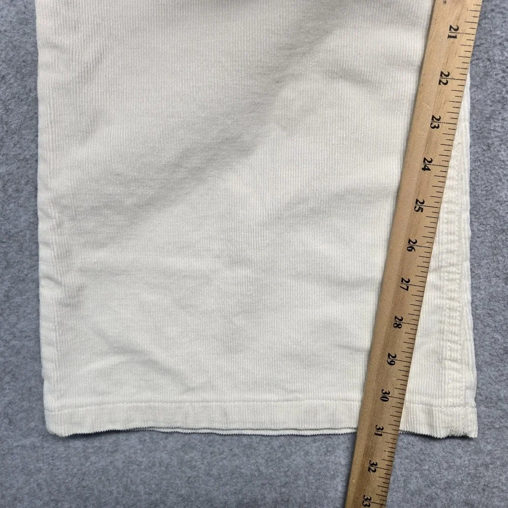 GAP Pants Womens 16R 33 White 70s‎ Flare High Rise Corduroy Stretch Pockets